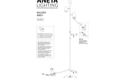 Balder Golvlampa 135cm Vit/Krom