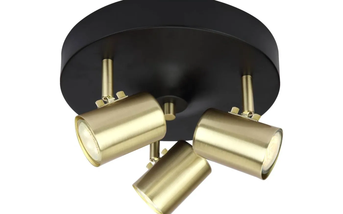 Balder Takspotlight 25cm Svart/Matt Mässing