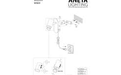 Balder Vägglampa Svart/Matt Mässing