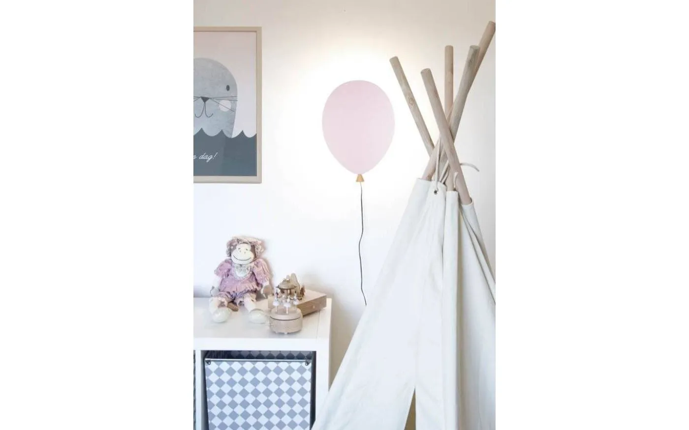 Balloon Vägglampa 35cm LED 6W Rosa