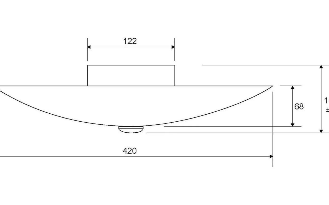 Band Plafond 42cm Grå