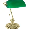 Banker Skrivbordslampa 39cm Mässing/Grön