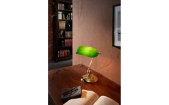 Banker Skrivbordslampa 39cm Mässing/Grön