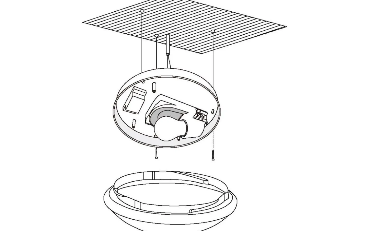 Bari Plafond 27,5cm Sensor Vit IP44