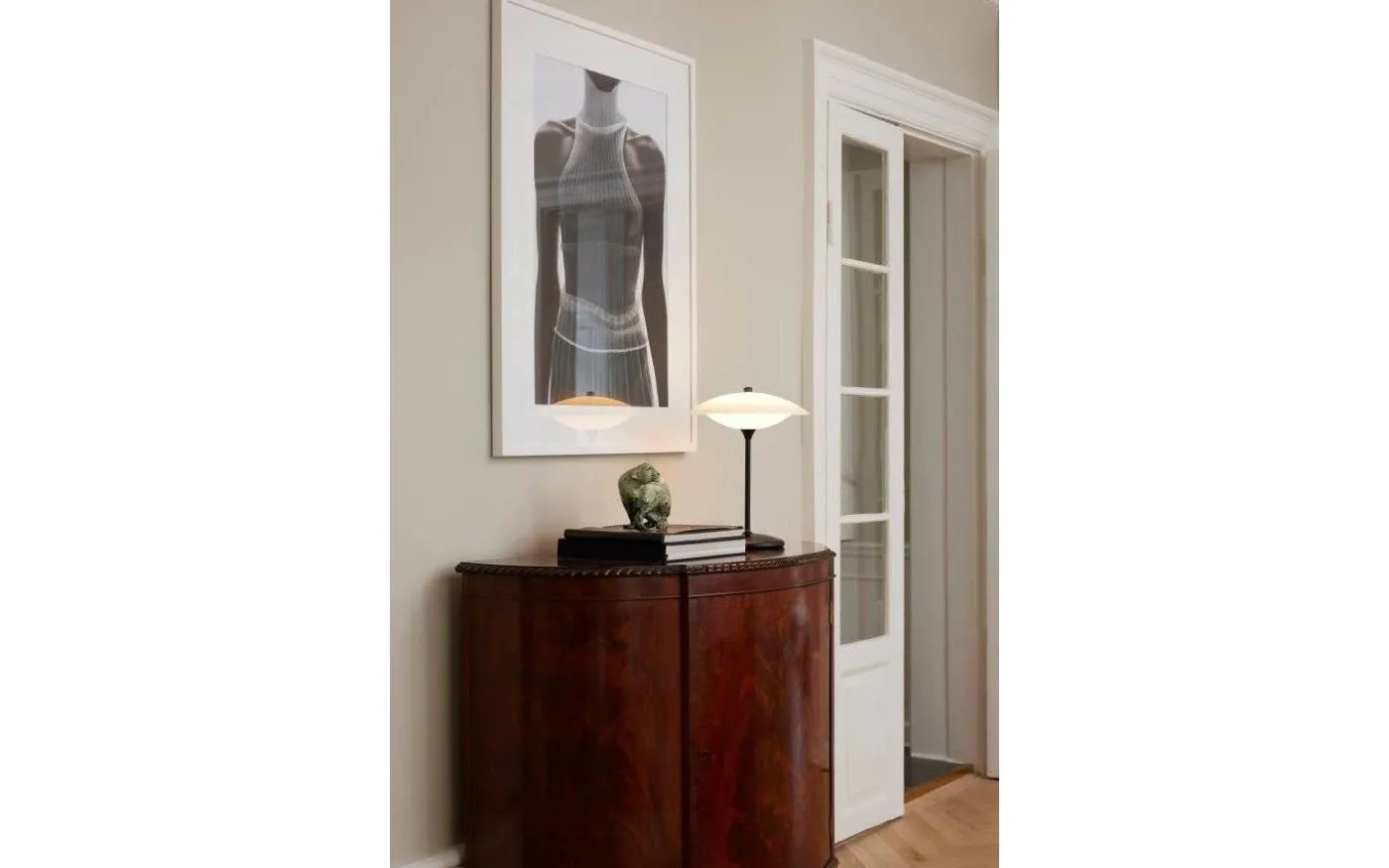 Baroni Bordslampa 40cm Svart/Opal