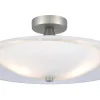 Baroni Plafond Ø46cm Borstat Stål/Opal