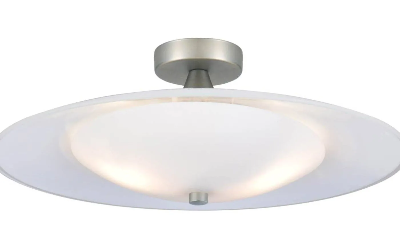 Baroni Plafond Ø46cm Borstat Stål/Opal