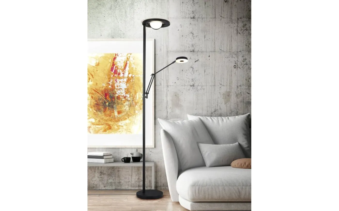 Barrie Golvlampa LED mattsvart