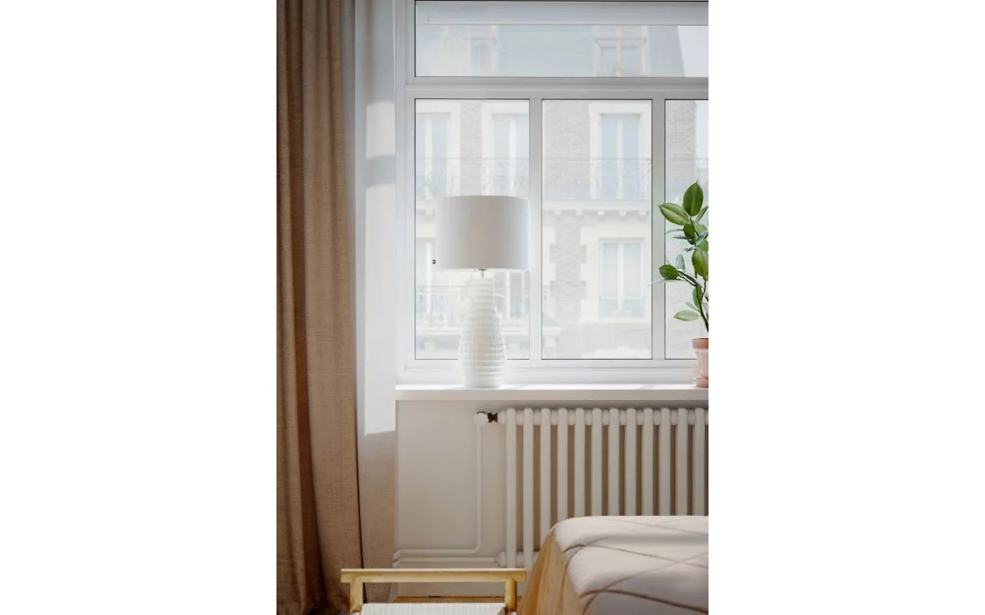 Bartha Bordslampa 74cm Creme/Beige