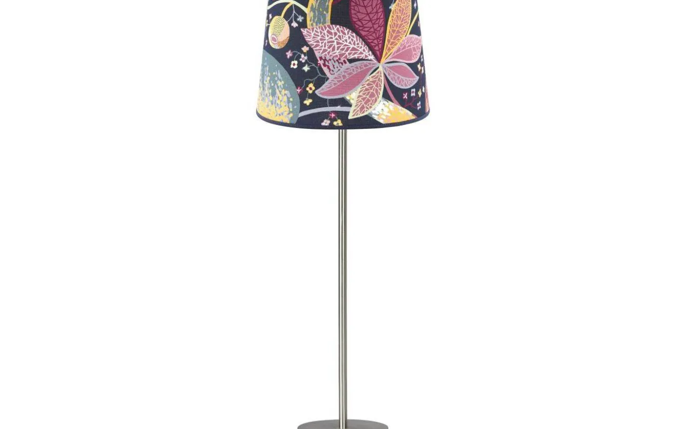 Base Bordslampa 58cm Silver med mönstrad skärm