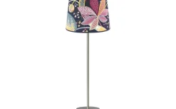 Base Bordslampa 71cm Silver med mönstrad skärm