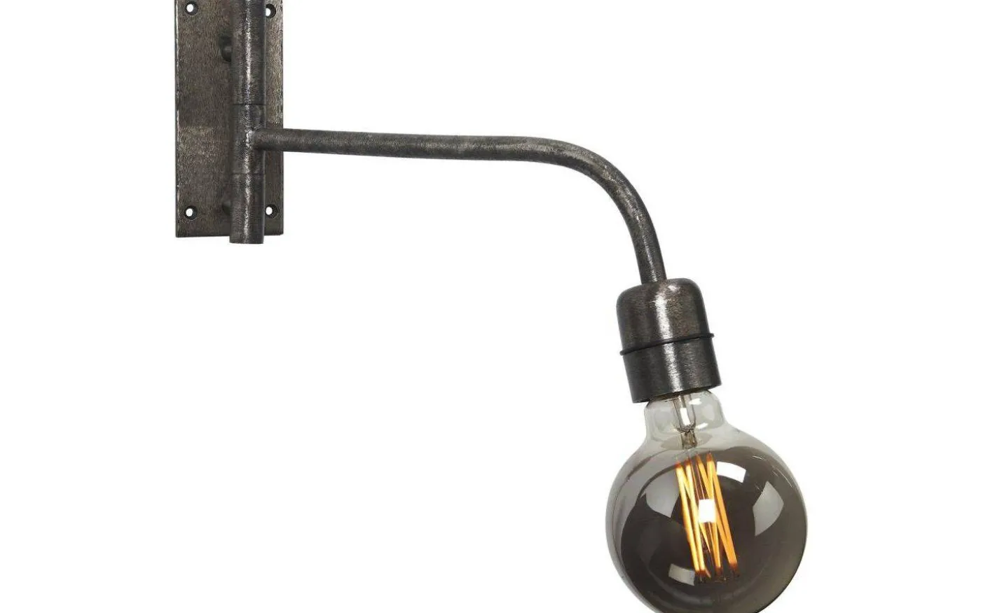 Base Vägglampa 34cm Beaten Silver