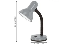 Basic Skrivbordslampa 30cm Silver