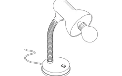 Basic Skrivbordslampa 30cm Silver