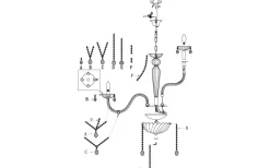 Basilano Kristallkrona 12-Arm 100cm Konjak