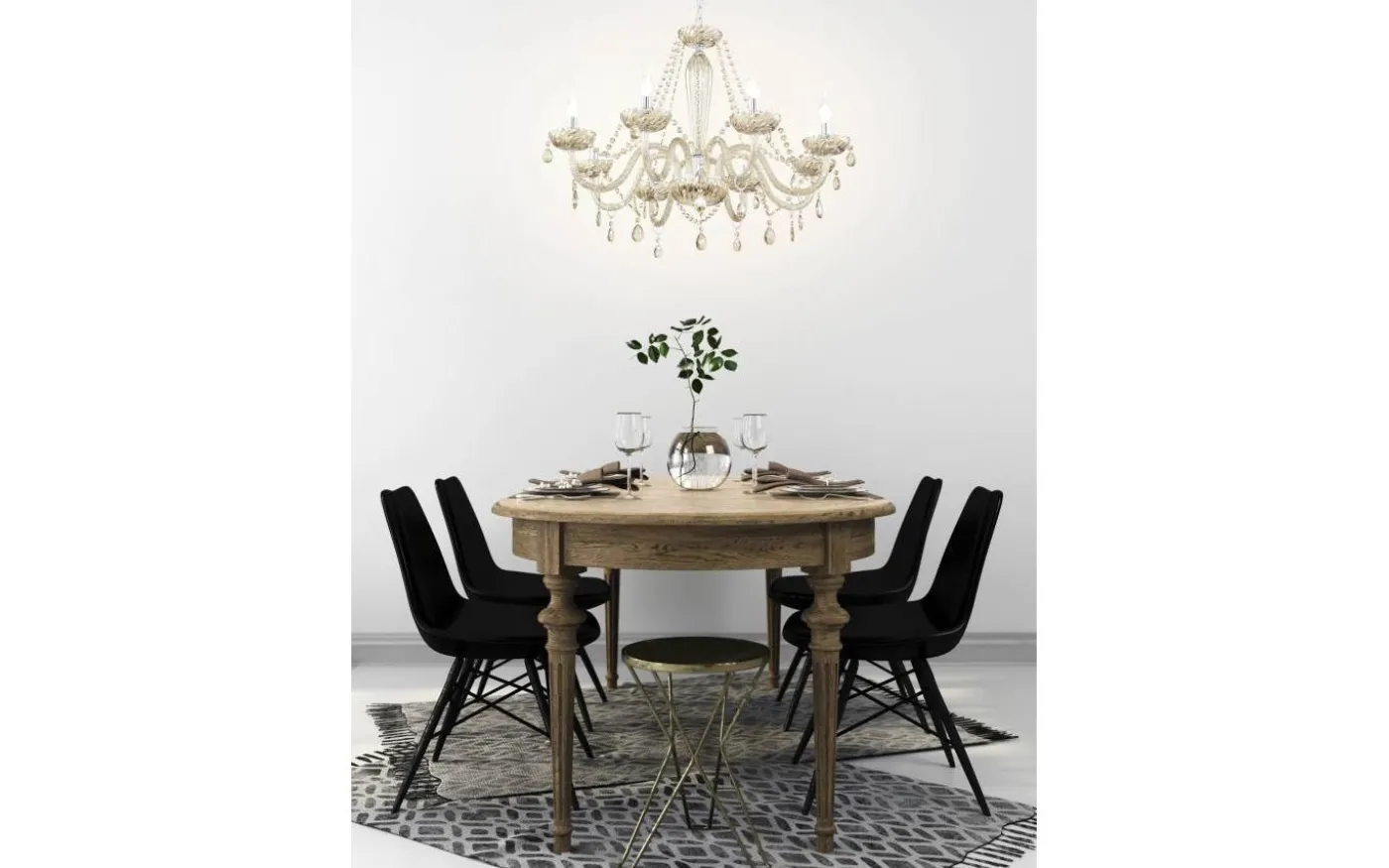 Basilano Kristallkrona 8-Arm 82cm Konjak