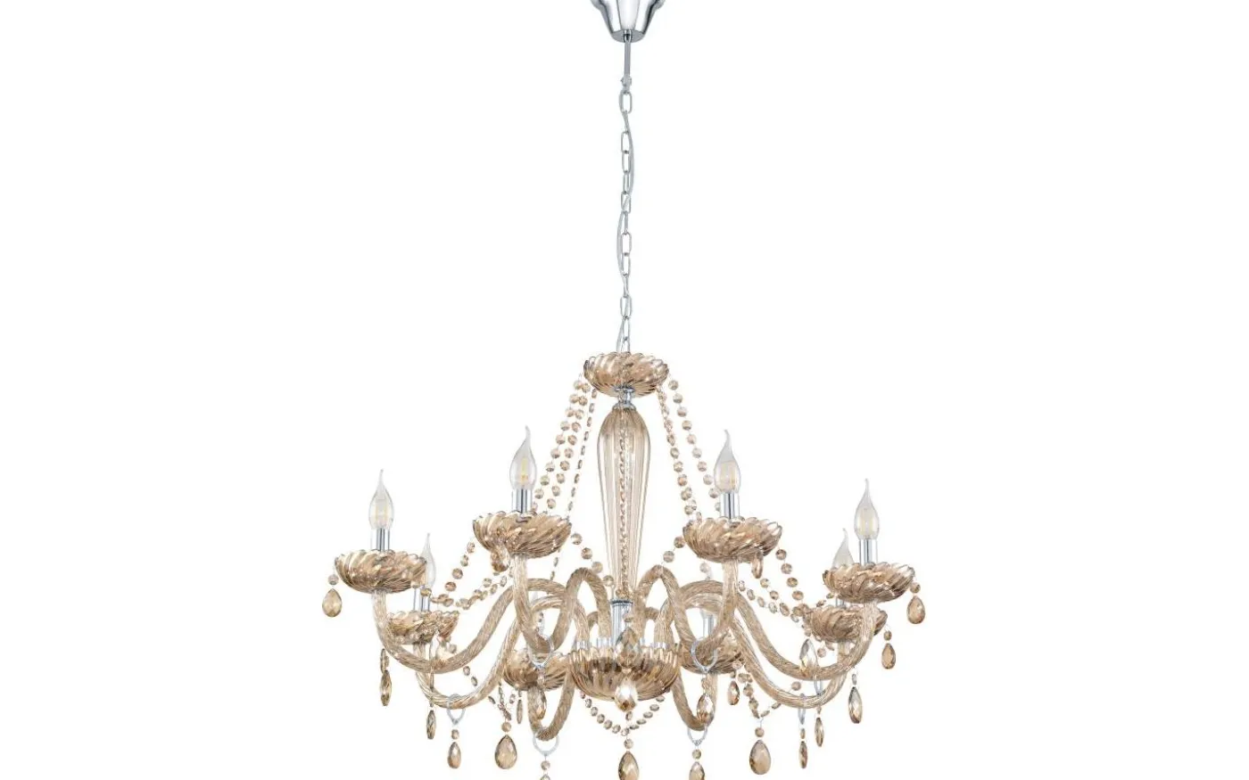 Basilano Kristallkrona 8-Arm 82cm Konjak