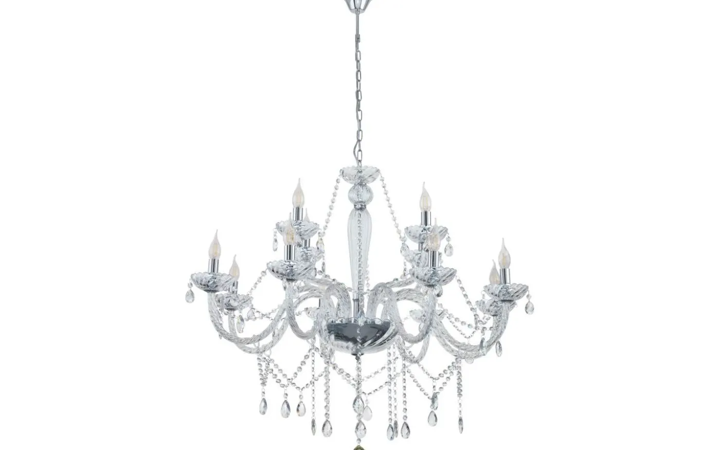 Basilano Kristallkrona 12-Arm 100cm Krom