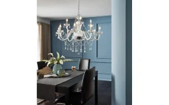 Basilano Kristallkrona 12-Arm 100cm Krom