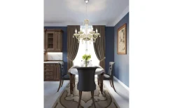 Basilano Kristallkrona 6-Arm 72cm Konjak