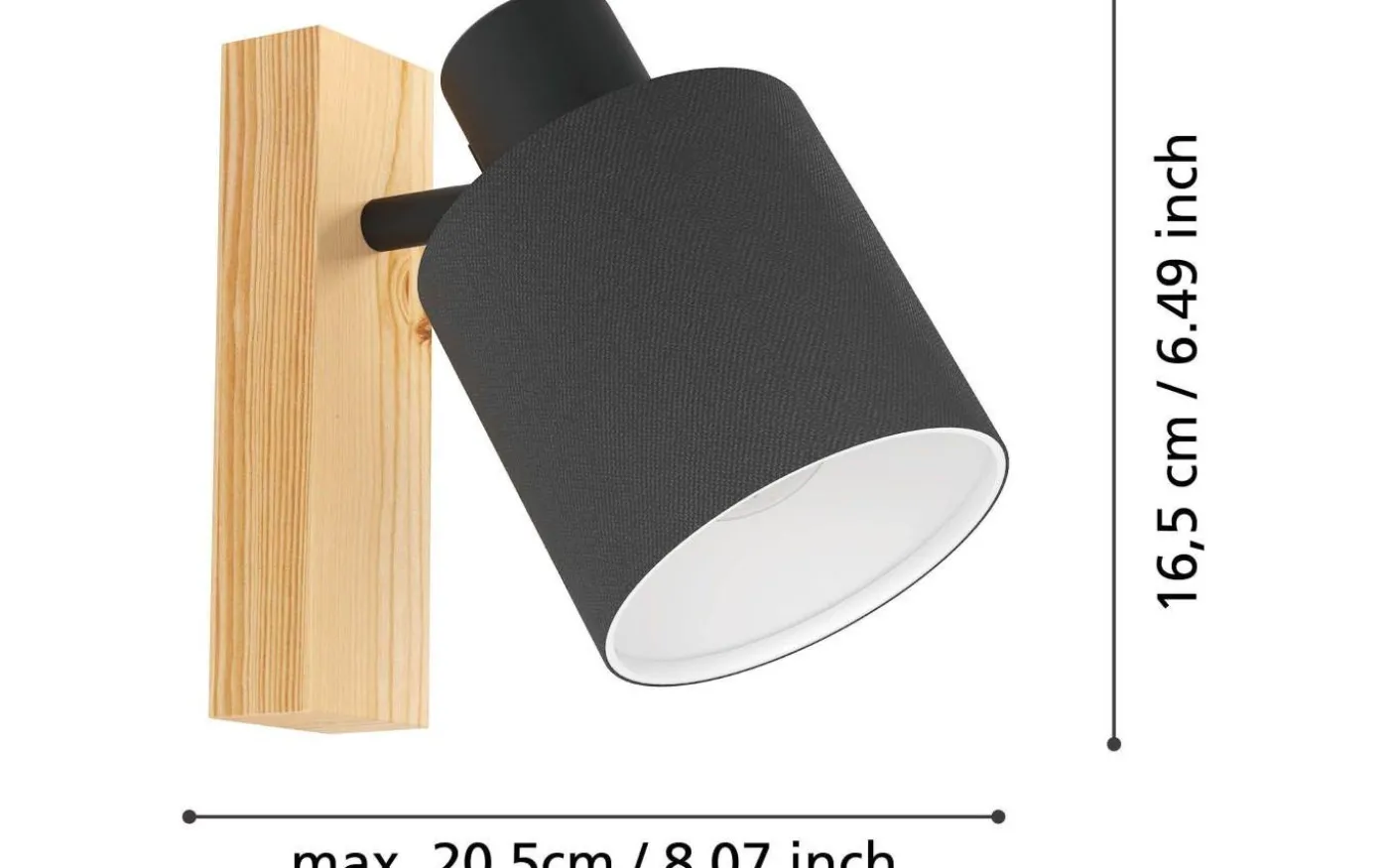 Batallas Vägglampa Svart