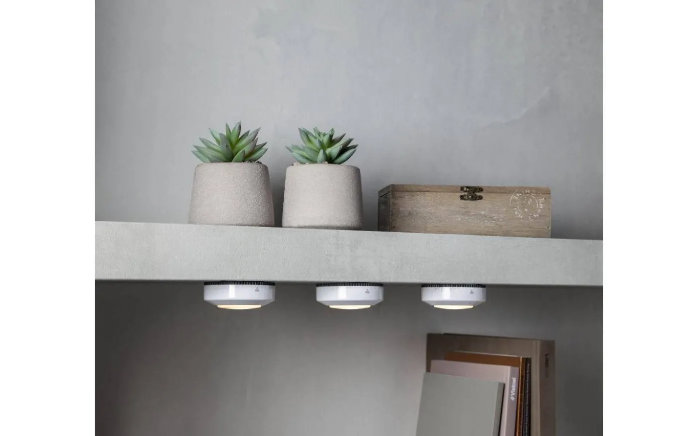 Batteridriven Spotlight m. Fjärrkontroll 3-Pack Vit