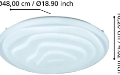 Battistona Plafond 48cm LED 3000-6500K 20,8W med Fjärrkontroll Vit