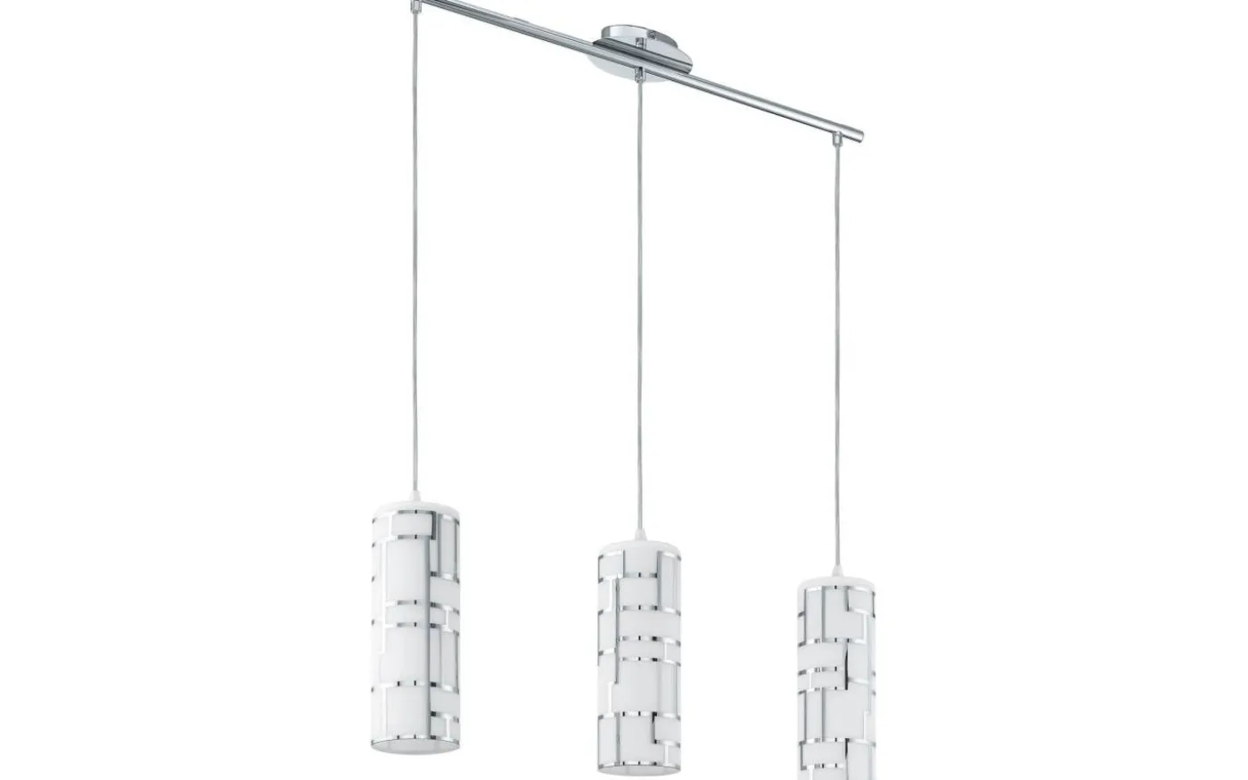 Bayman Taklampa 72cm Krom/Vit