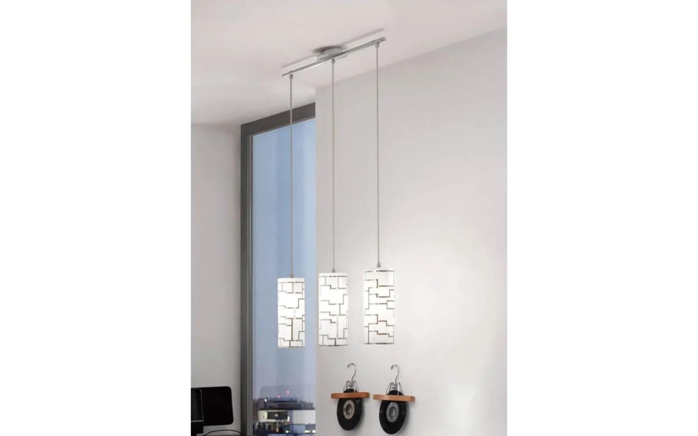 Bayman Taklampa 72cm Krom/Vit