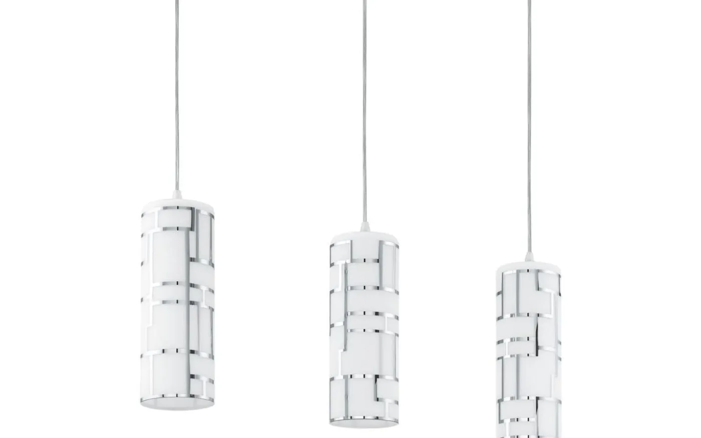 Bayman Taklampa 72cm Krom/Vit