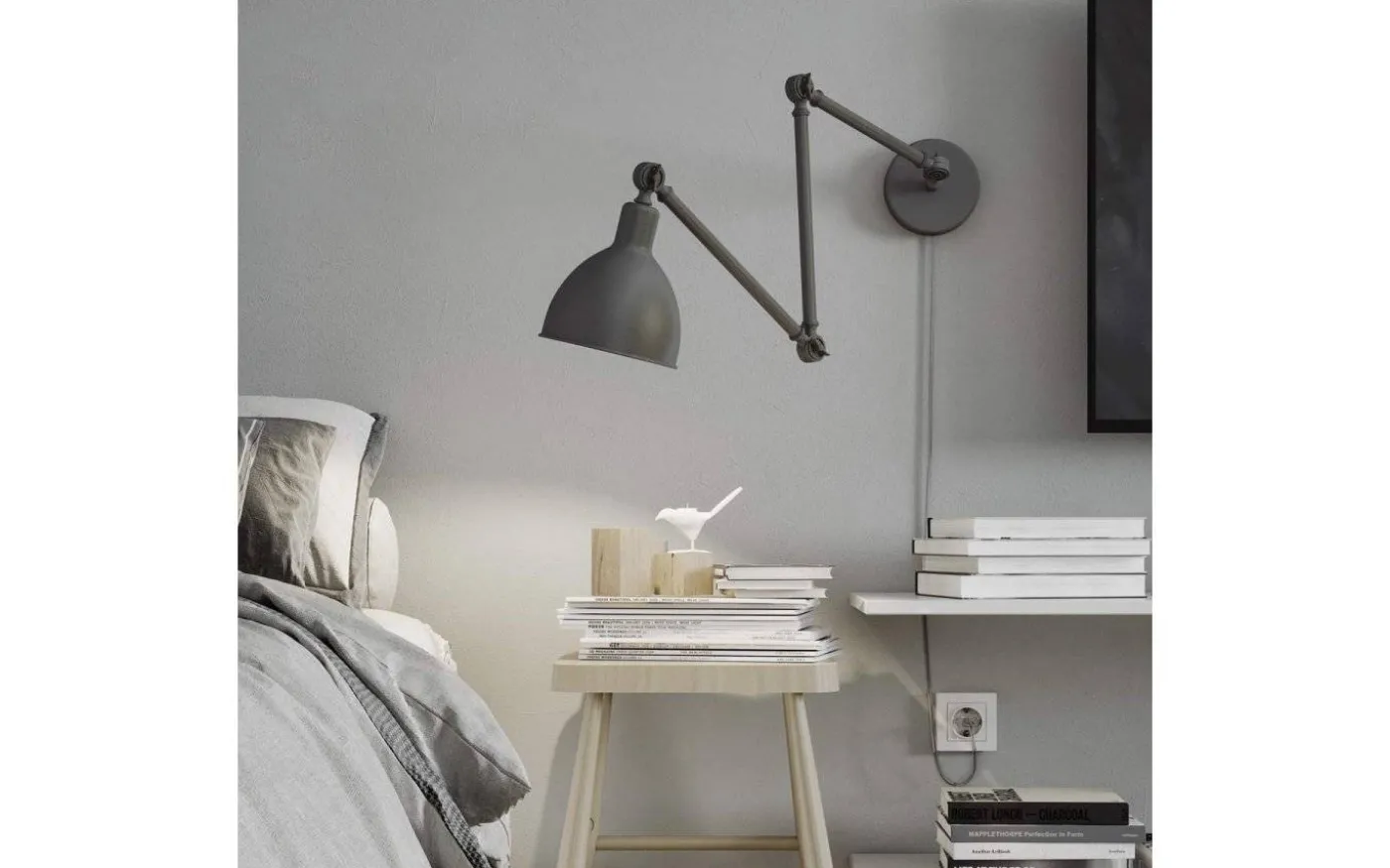 Bazar Vägglampa Grå