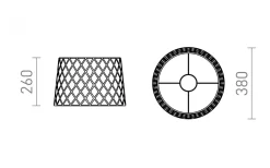 Beat Takskärm Ø38cm Svart