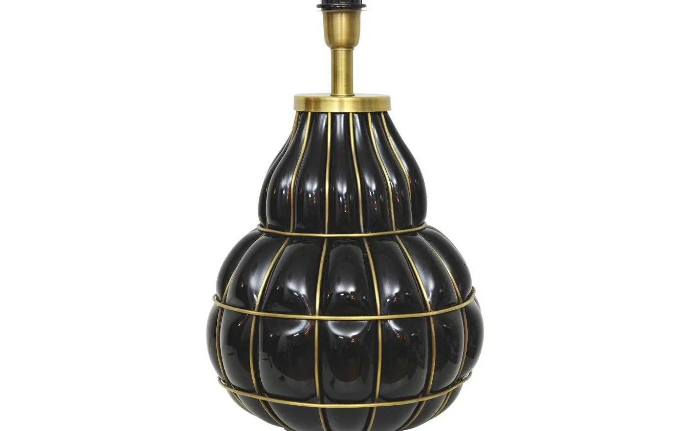 Beatrice Lampfot 50cm Svart/Mässing