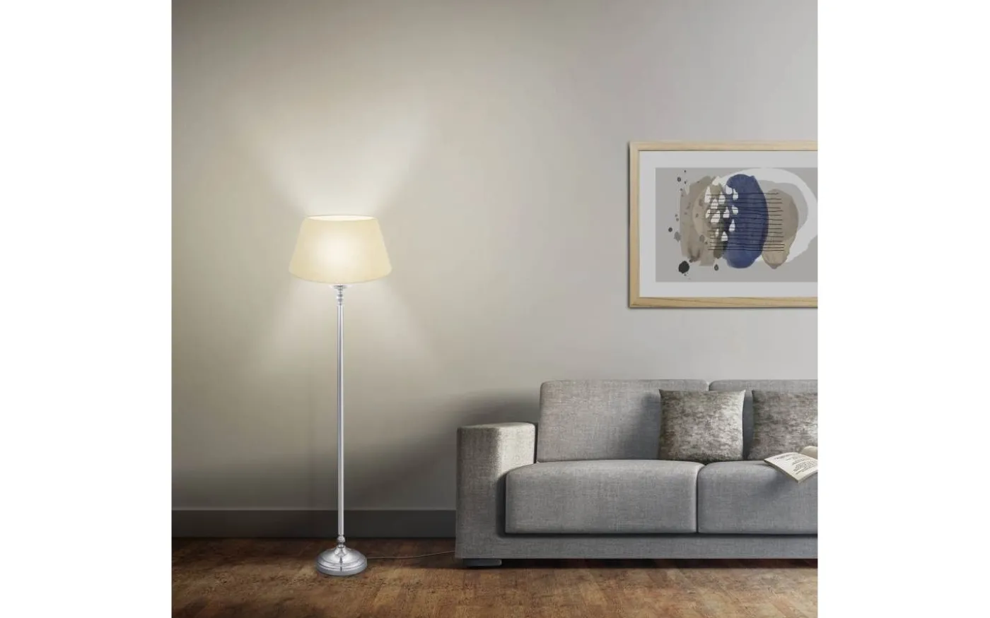 Bedworth Golvfot 136cm Krom