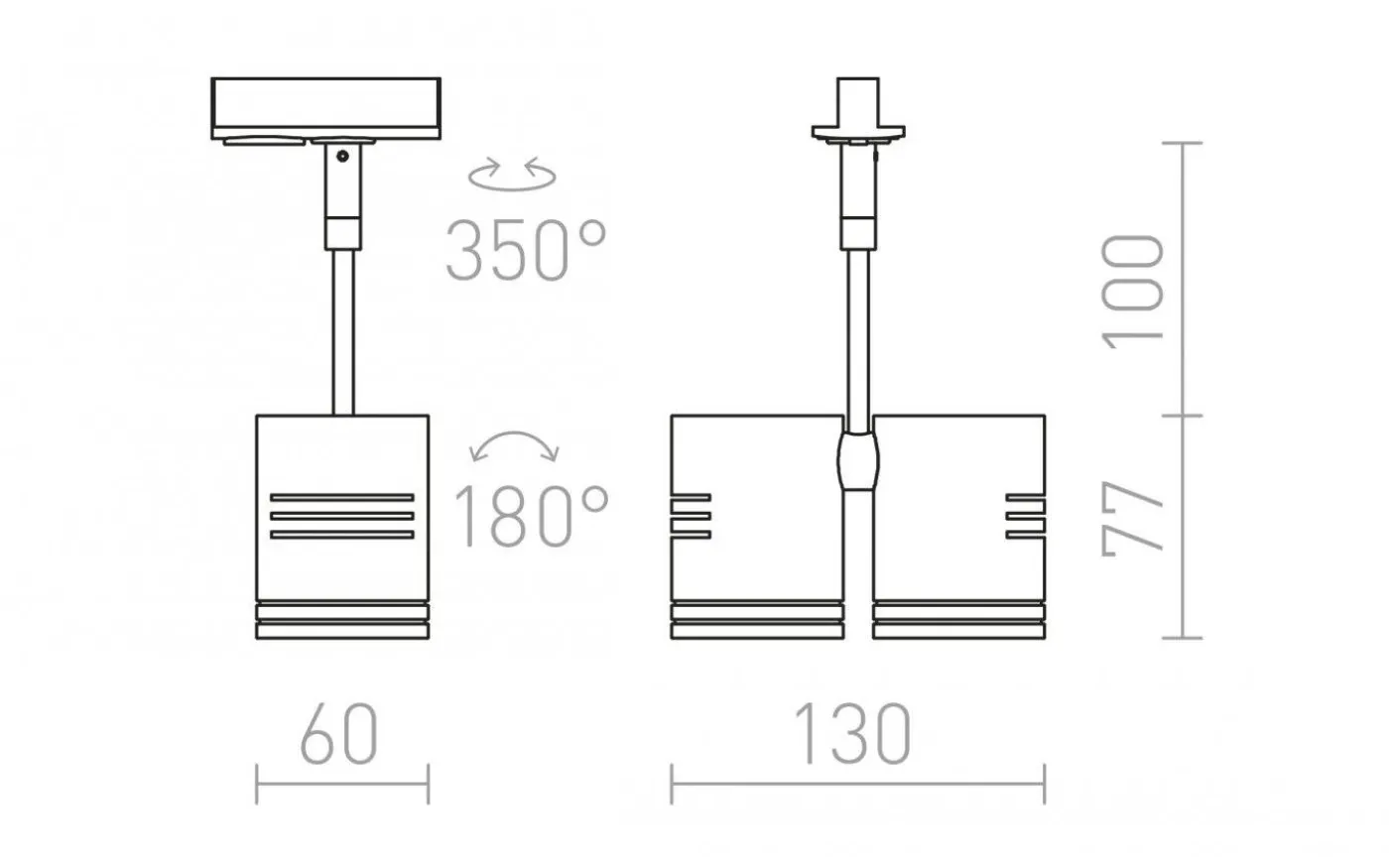 Beeba II 1-fas Spotlight Vit GU10