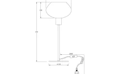 Bell Bordslampa 37,5cm Svart/Vit