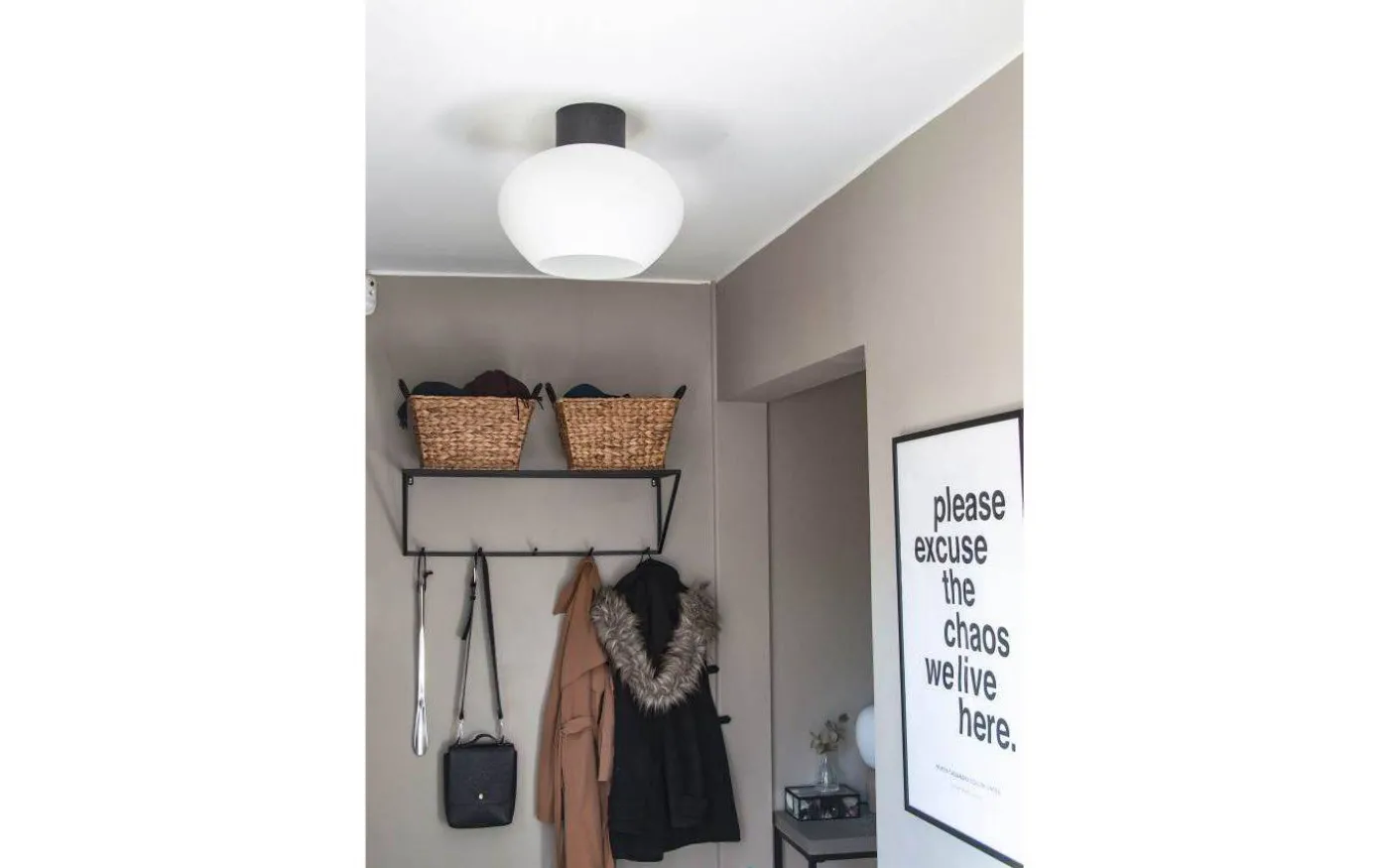 Bell Plafond 35cm Svart/Vit