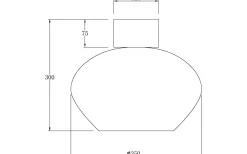 Bell Plafond 35cm Svart/Vit