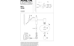 Bell Vägglampa Svart/Rökgrå