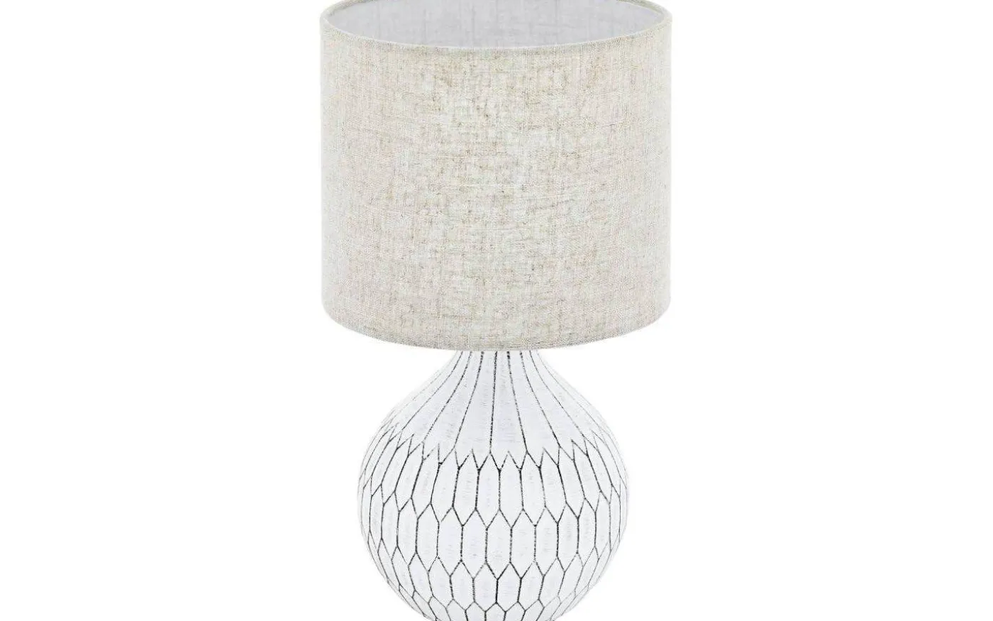 Bellariva Bordslampa 36cm Keramik Vit/Ljusbrun