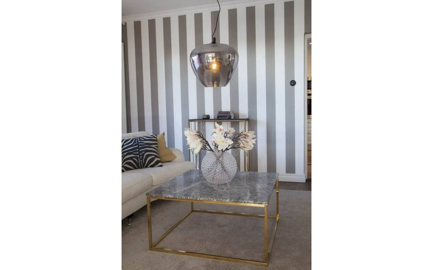 Bellissimo Grande Taklampa 40cm Rökgrå