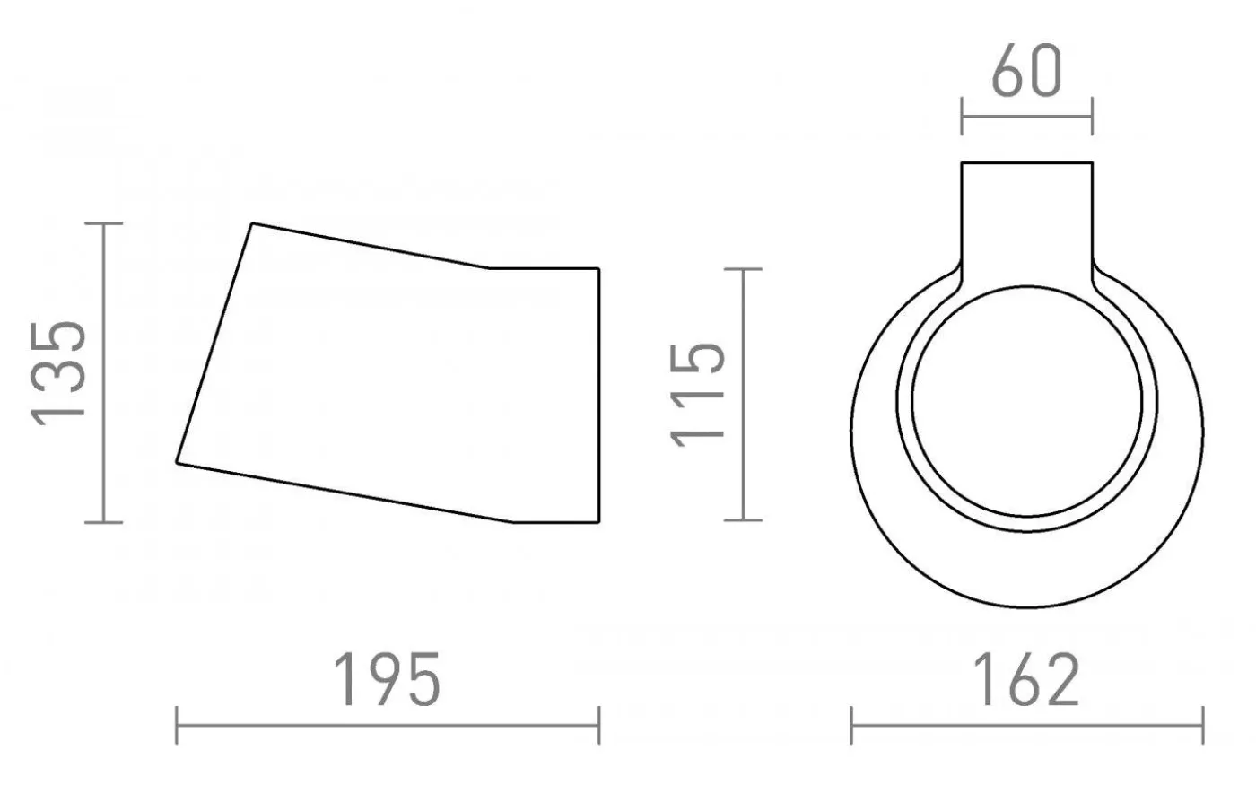 Benita Vägglampa Gips 21cm