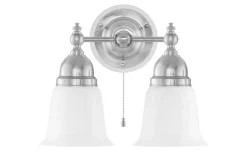 Bergman - Förnicklad / Brytare / Vitt fäste