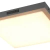 Bermejo Plafond LED 30x30cm antracit IP54