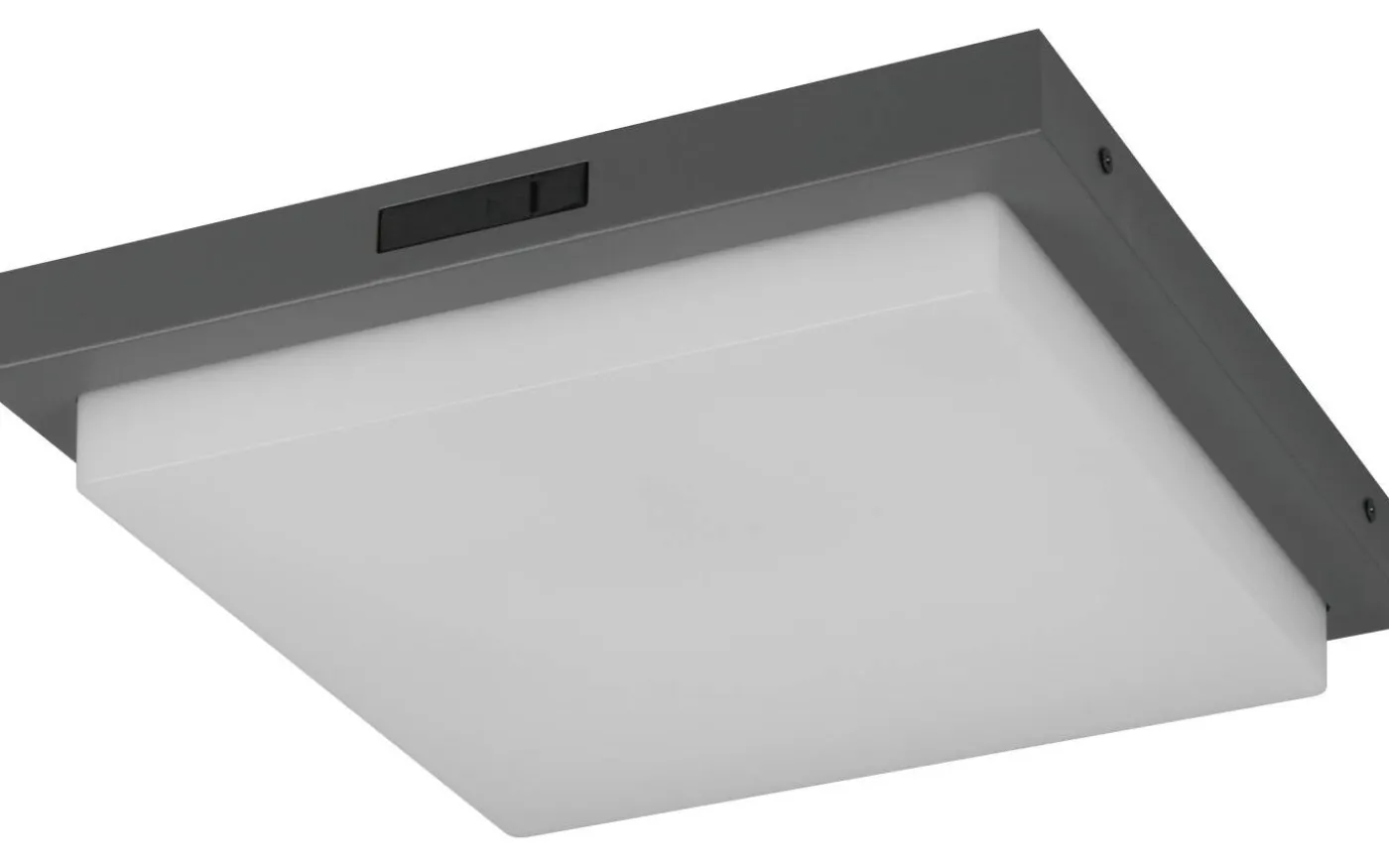 Bermejo Plafond LED 30x30cm antracit IP54