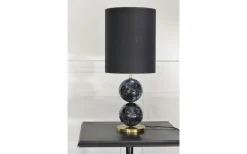 Bertone Lampfot 47cm Svart Marmor/Mässing