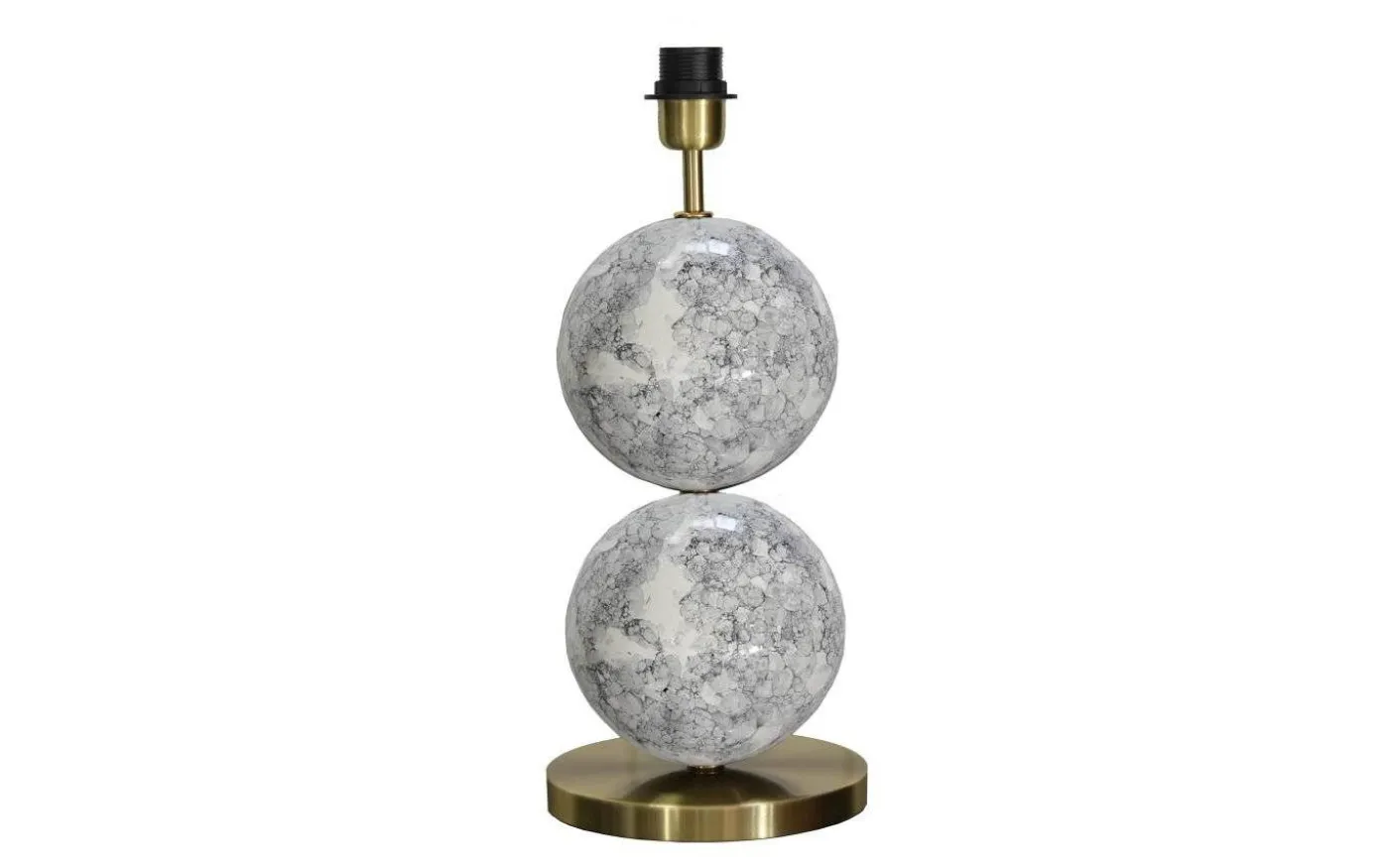 Bertone Lampfot 47cm Vit Marmor/Mässing