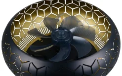 Bidar Takfläkt 50cm 3xE27 matt svart/guld
