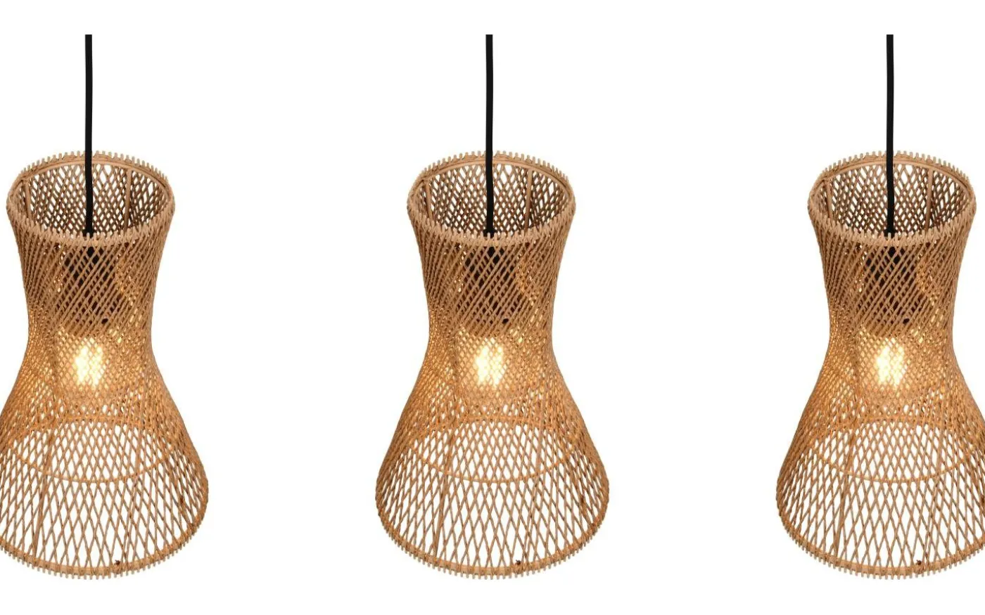 Bijou Taklampa 3-delat E27 brunt/pappersgarn