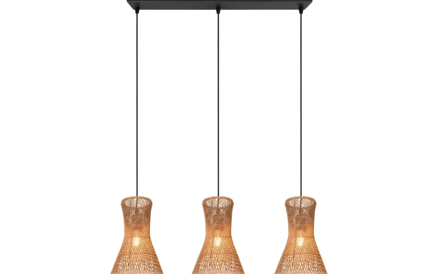 Bijou Taklampa 3-delat E27 brunt/pappersgarn